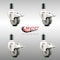 Service Caster 3 Inch 316SS Gray Poly Swivel 1-1/4 Inch Expanding Stem Caster Set Lock Brake SCC-SS316TTLEX20S314-PPUB-114-4 - alternate 2